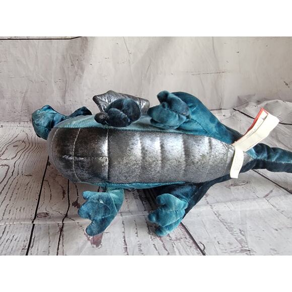 Dragon Plush by Douglas Cuddle Toys Jade Stuffed Animal Blue Green Silver - Picture 7 of 7